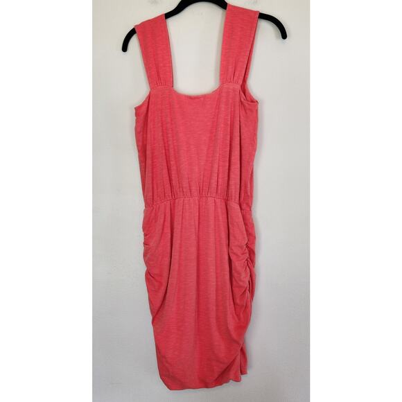 NWT $108 Sundry by Evereve ruched Coral Dress size Medium - Picture 6 of 10